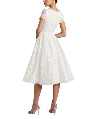  Petite Lace Embellished Cap Sleeves A Line Midi Dress