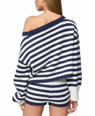  Saphi Striped Oversized Knit Sweater