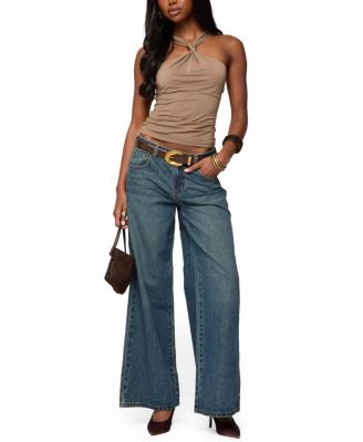 Cielle Wide Strap Gathered Top