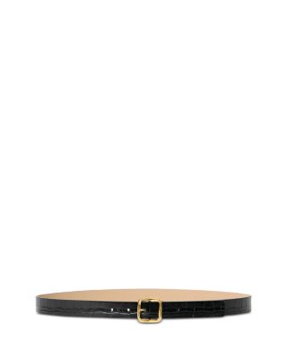 Women's Ellie Croc Embossed Leather Belt