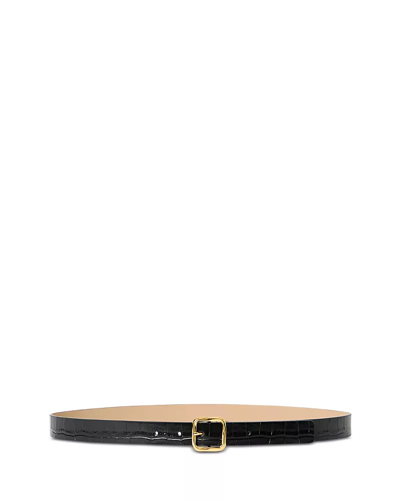B-low the Belt Women's Ellie Croc Embossed Leather Belt