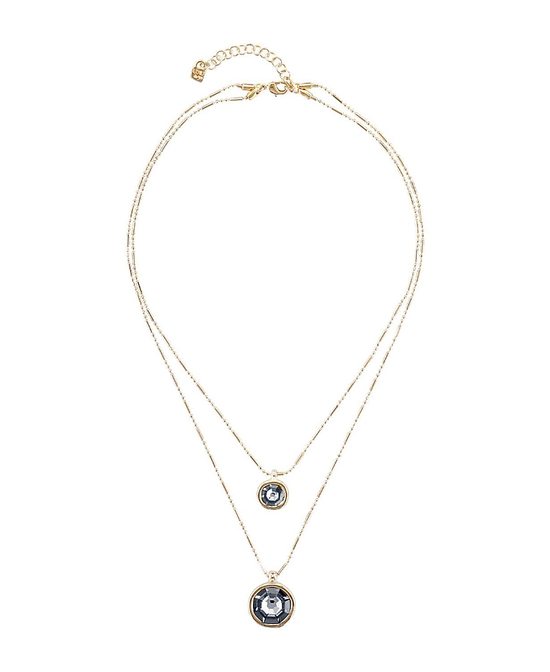 Unode50 Double Strand Pendant Necklace In Gold