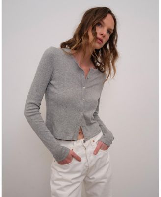 Pointelle Crop Cardigan