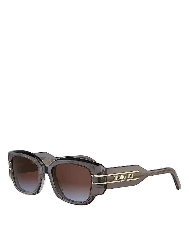 Dior Signature Rectangular Sunglasses, 52mm