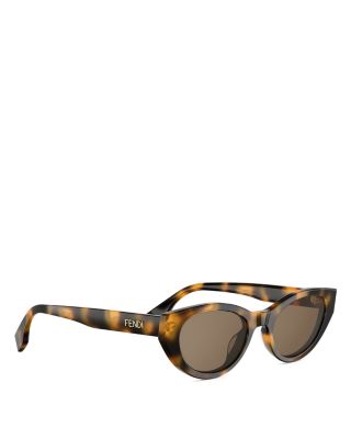 Lettering Oval Sunglasses, 51mm