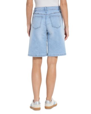 Lennon Everyday High Rise Bermuda Jean Shorts in Bleached Blue