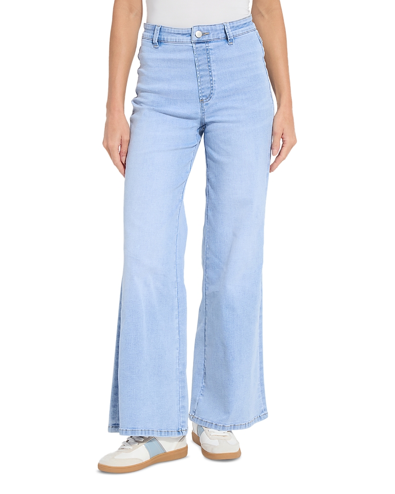 Lysse Iris High Rise Wide Leg Everyday Jeans in Bleached Blue