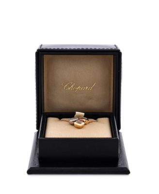  Happy Diamonds Triple Heart Pendant Necklace 18K Tricolor Gold with Floating Diamonds 16.50"