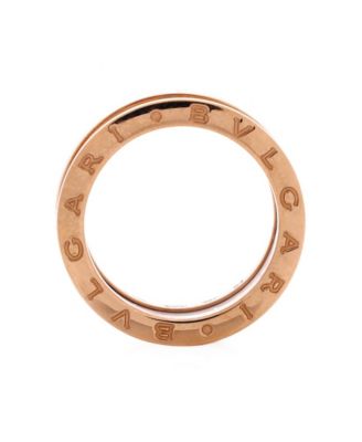  B.Zero1 Two Band Ring 18K Rose Gold and Ceramic