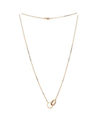  Love Interlocking Necklace 18K Gold and Diamonds 17"