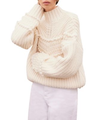  Women's Bobble Detail Knit Sweater