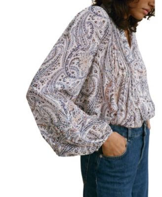 Women's Paisley Print Blouse