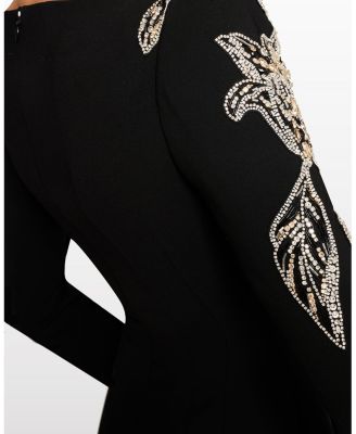 Slipper Orchid Floral-Embellished Maxi Dress