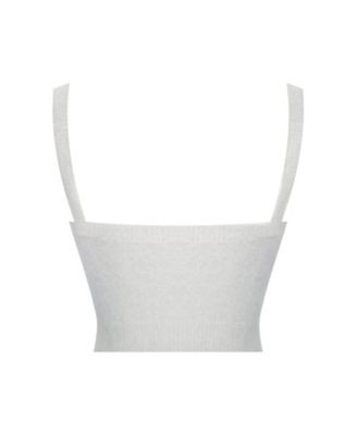  Selene Wool-Blend Ribbed Knit V-Neck Top