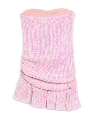 Girls' Estelle Asymmetric Strapless Sequin Dress - Big Kid