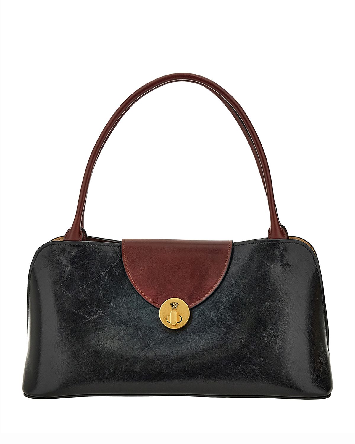Versace East/West Medium Leather Shoulder Bag
