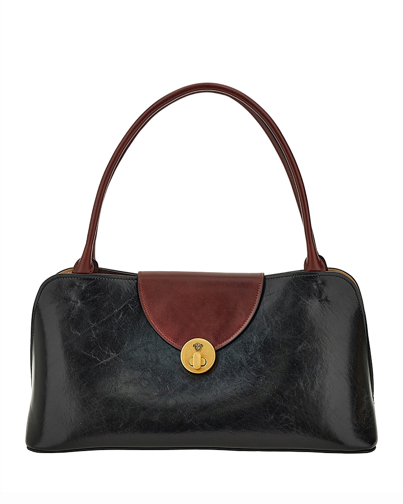 Versace East/West Medium Leather Shoulder Bag