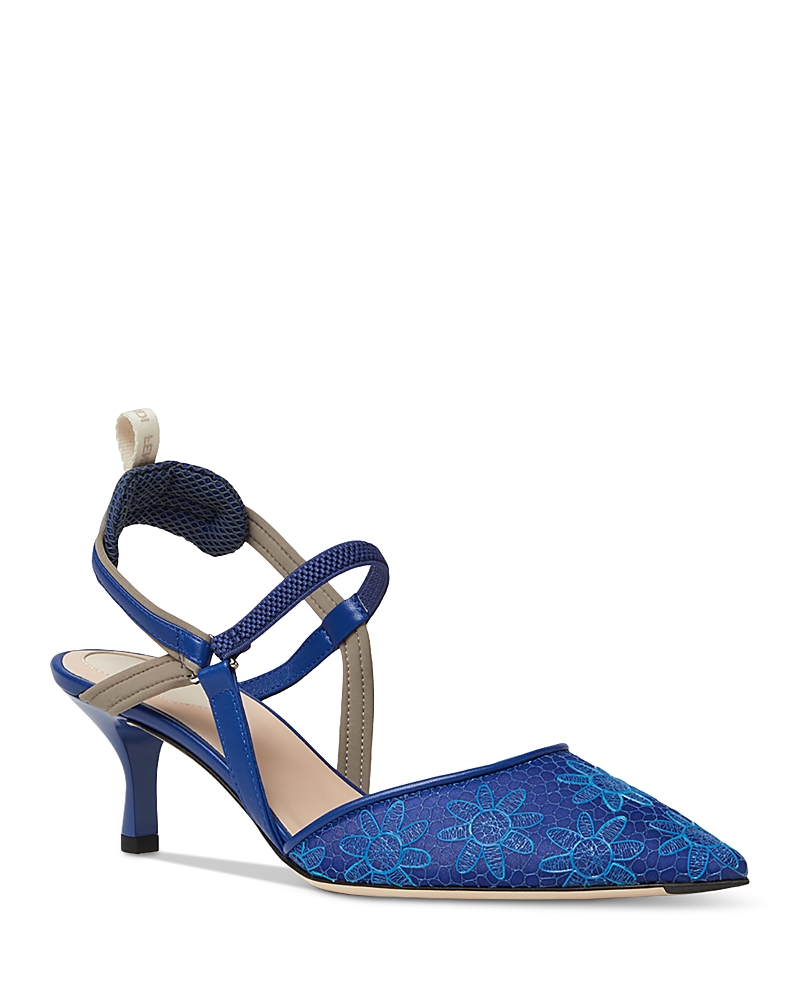 Fendi Women's Kitten Heel Slingback Pumps