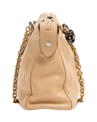 Panthea Nappa Leather Chevron VLogo Shoulder Bag