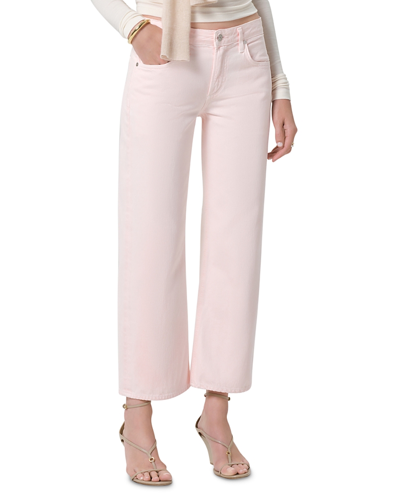 Citizens of Humanity Faye Vintage Mid Rise Straight Ankle Jeans in Pale Coral