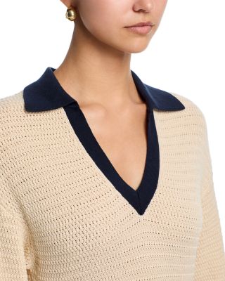 Mozart Contrast Texture Knit Maxi Dress