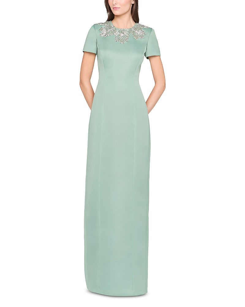 Theia Sorelia Floral Beaded Gown