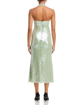 Sequin Halter Midi Dress - Exclusive