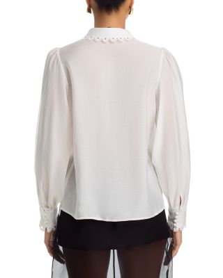 Lace Trim Blouse - Exclusive