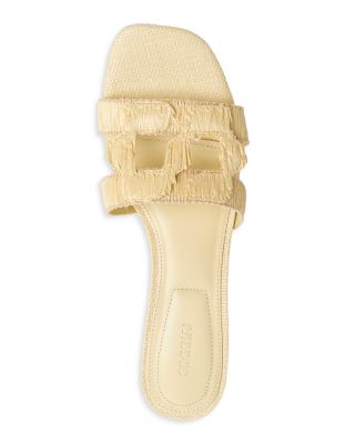 Women's Monogram Raffia Block Heel Sandals
