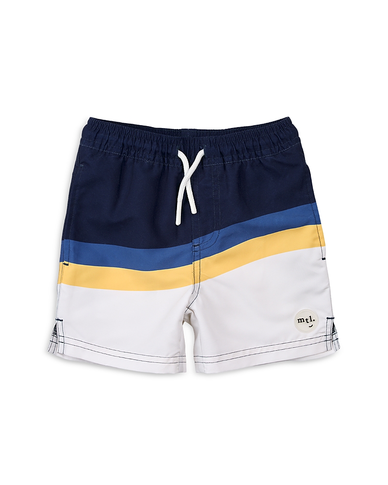 Miles The Label Boys' Striped Swim Trunks - Little Kid, Big Kid