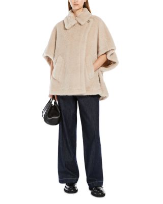 Tebe1 Faux Fur Poncho Jacket