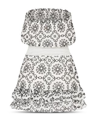 Verity Two Tone Circle Eyelet Dress Swim Cover-Up 