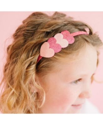 Girls' Pink Sparkle Hearts Valentine's Day Headband - Little Kid, Big Kid
