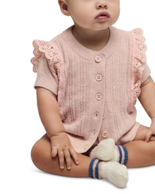 Girls' Cozychic Ultra Lite Eyelet Ruffled Vest, Tee & Shorts Set - Baby