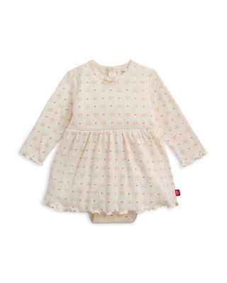 Girls' Heart & Bow Pointelle Bodysuit Dress - Baby
