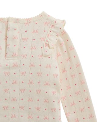 Girls' Heart & Bow Pointelle Pajama Set - Baby, Little Kid, Big Kid