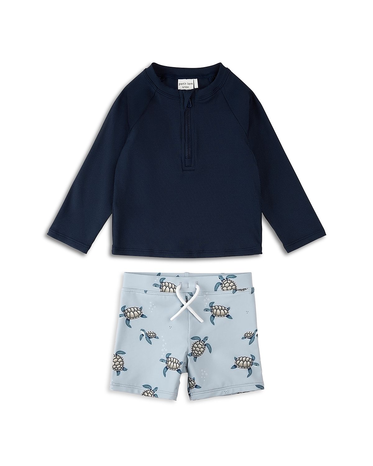 Firsts by petit lem Boys' Rash Guard & Swim Trunks Set - Baby