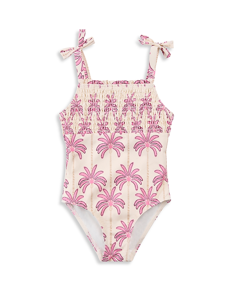 Miles The Label Girls' Palm Print One Piece Swimsuit - Baby