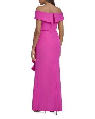 Off The Shoulder Ruffle Mermaid Gown