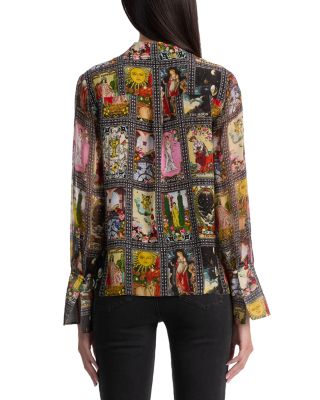 Wan Button Front Blouse