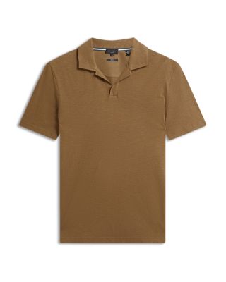 Anito Short Sleeve Cotton Linen Open Neck Polo