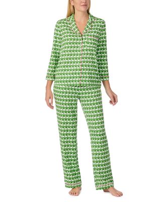 Brushed Jersey Three Quarter Sleeve Pajama Set