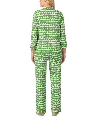 Brushed Jersey Three Quarter Sleeve Pajama Set