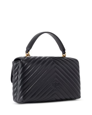 Love Lady Puff Classic Leather Top Handle Bag