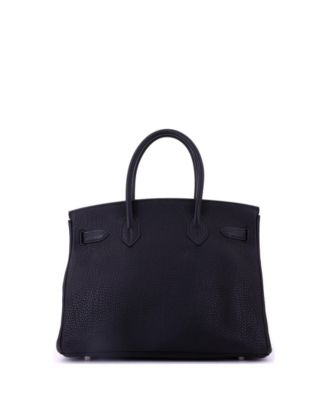 Birkin 30 Handbag Black Togo with Palladium Hardware