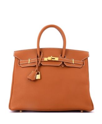 Birkin 35 Handbag Brown Togo with Gold Hardware