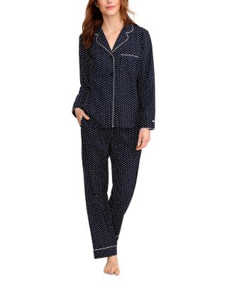 Woven Twill Midnight Hearts Classic Pajama Set