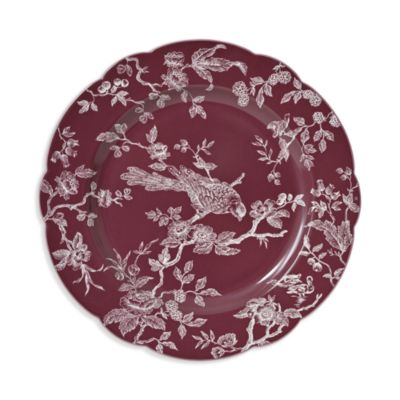 Albertine Prune Colored Background Dinner Plate