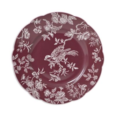Albertine Prune Colored Background Dinner Plate
