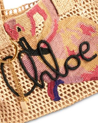 Summer Banana Raffia Tote Bag